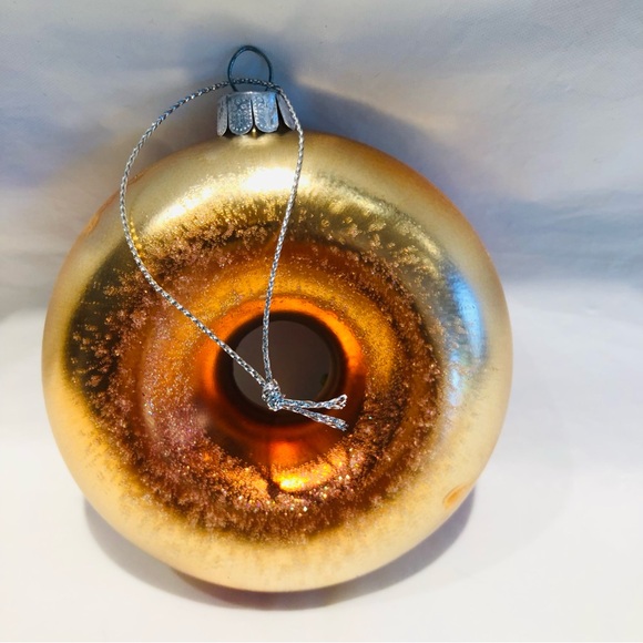 3 GLASS ORNAMENTS / Muffin Doughnut Pie / Baked Good Bakery / Christmas - Picture 9 of 12